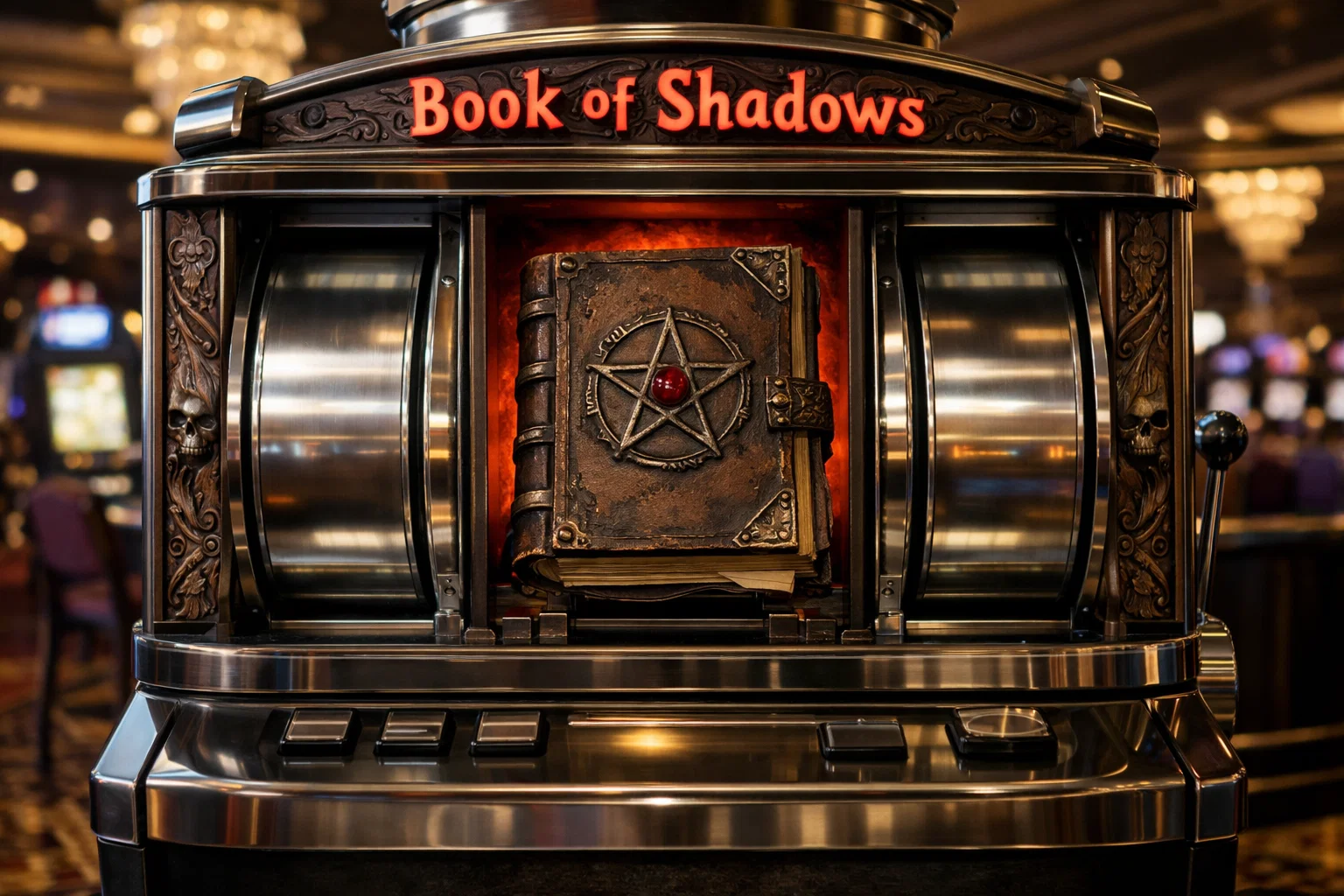 Dark symbols on book of shadows reels